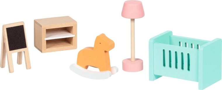 Meubles en bois pour maison de poupée Copenhagen, salon - 6 pièces