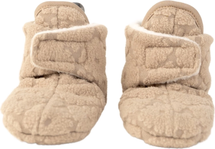 Chaussons pour bébé Lodger folklore fleece beiges 6–12 mois