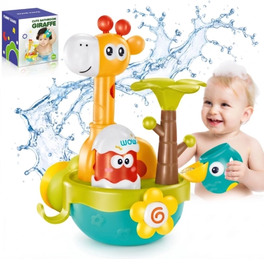 Jouet de bain Woopie Baby girafe avec ventouses et entonnoir