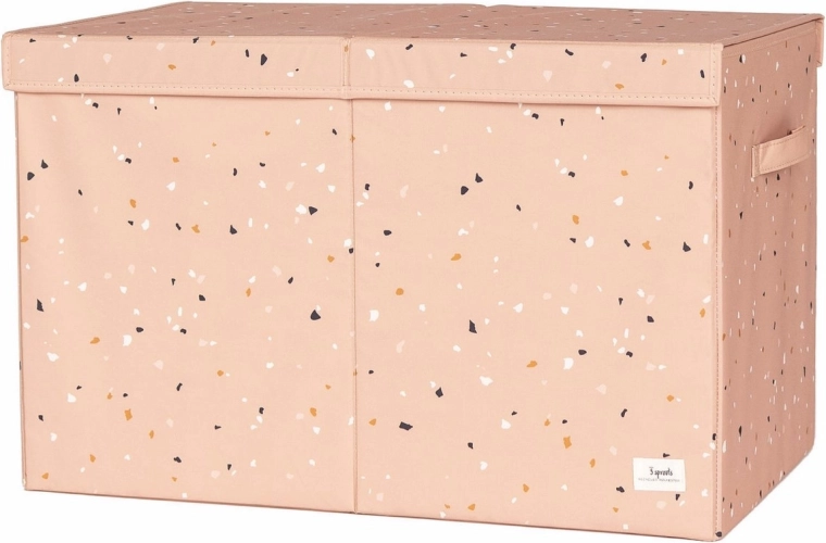 3 Sprouts coffre à jouets recycled terrazzo clay