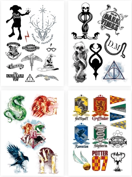 Ensemble de tatouages Harry Potter