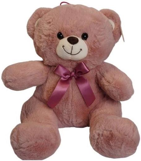 Ourson en peluche rose 25 cm
