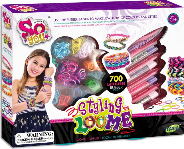 Tasia set pour fabriquer des bracelets en élastiques sans latex – 700 pcs