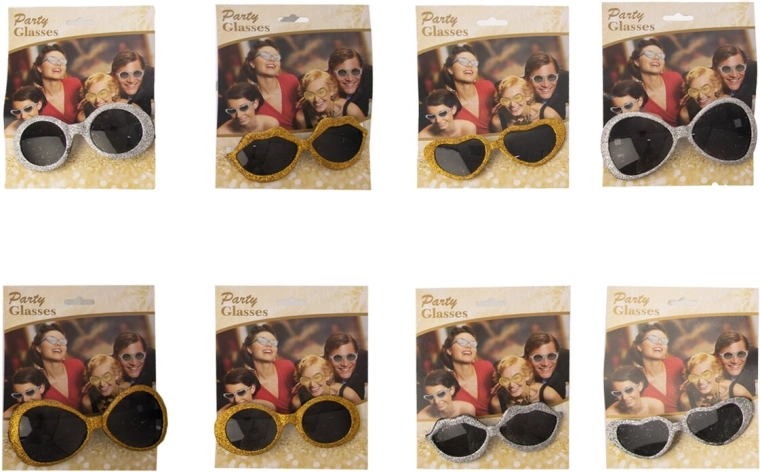 Lunettes « Brýle UH paillettes » (accessoire de fête, 8 variantes)