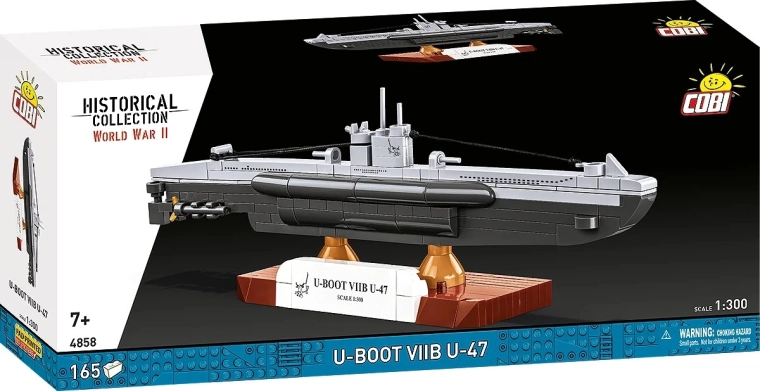 Kit de construction du sous-marin U-Boot VIIB U-47 1:300 (165 pièces)