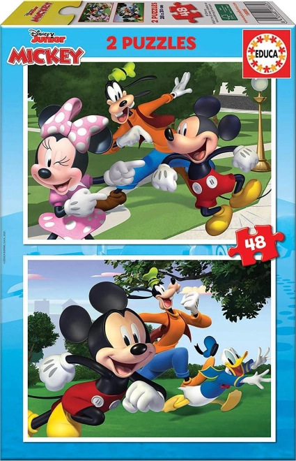 Puzzle Mickey et ses amis 2x48 pièces