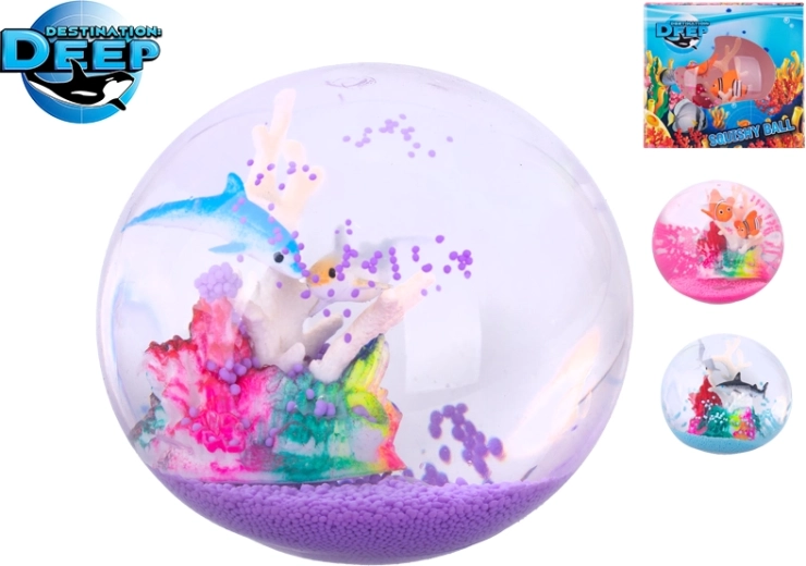 Balle antistress extensible Destination Deep avec motifs marins 9 cm