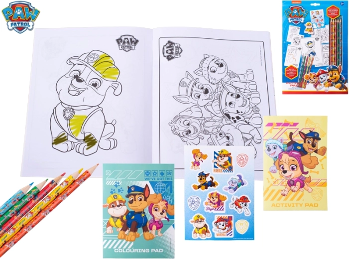 Set de coloriages et d’autocollants PAW PATROL pour enfants