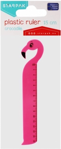 Règle en forme de flamant 15 cm Starpak - 1 pièce