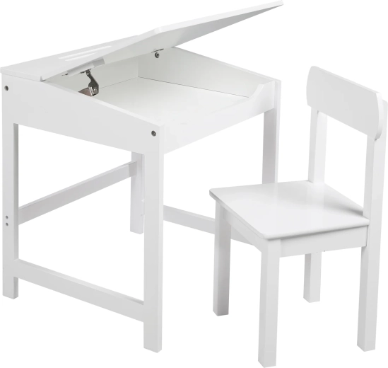 Bureau scolaire Roba avec chaise, blanc