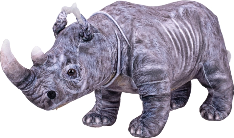 Rhinocéros blanc en peluche 47 cm