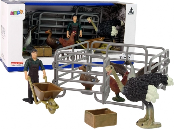 Ensemble de figurines ferme – fermier et animaux domestiques
