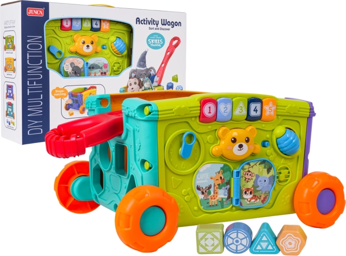 Trotteur interactif multifonction et chariot à jouets