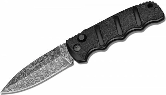 Böker Plus AKS-74 Damast couteau automatique de collection 8,5 cm