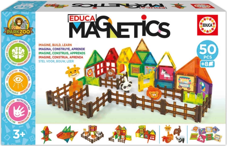 EDUCA Magnetics Zoo Park jeu de construction magnétique 50 pièces