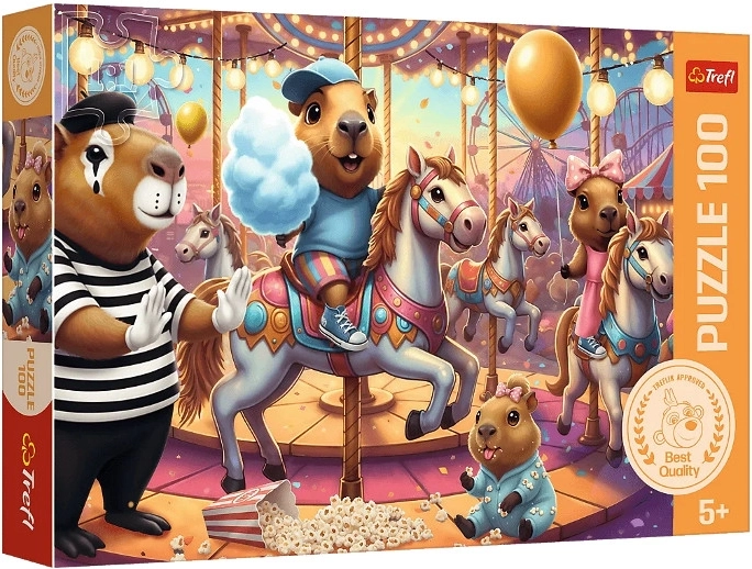 Puzzle capybaras en vacances – 100 pièces