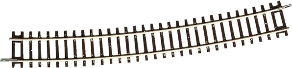 Roco Line rail courbe R10 avec traverses en bois