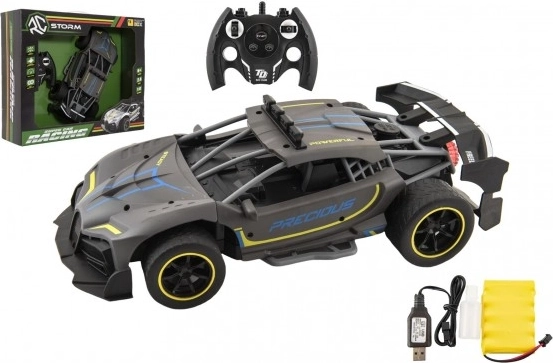 Voiture de sport RC avec effet vapeur, 2,4 GHz, anthracite