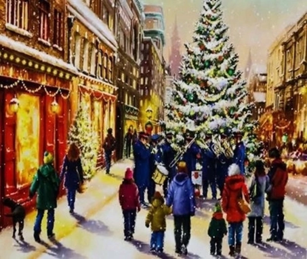 Norimpex Peinture par numéros Au pied du sapin de Noël 40 × 50 cm