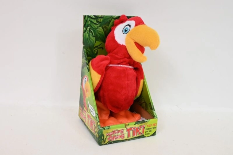 Perroquet en peluche interactif avec voix, marcheur 20 cm