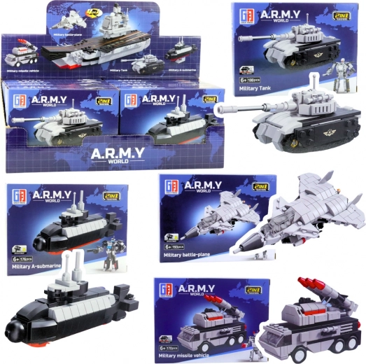 Jeu de construction Armée 2‑en‑1 – véhicules militaires et robot