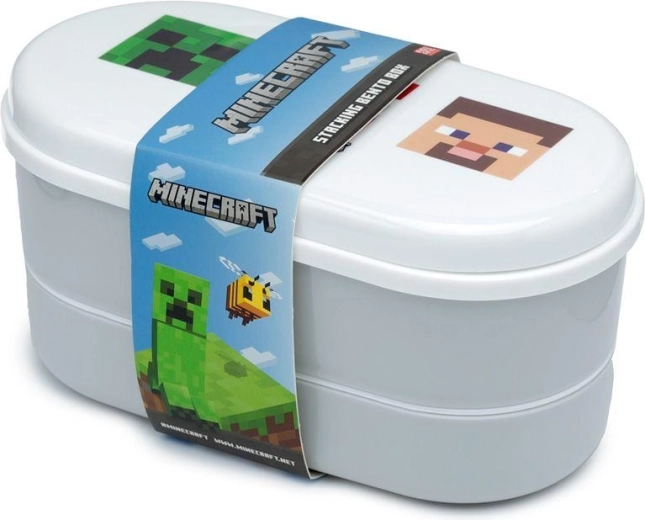Boîte à déjeuner avec couverts Minecraft