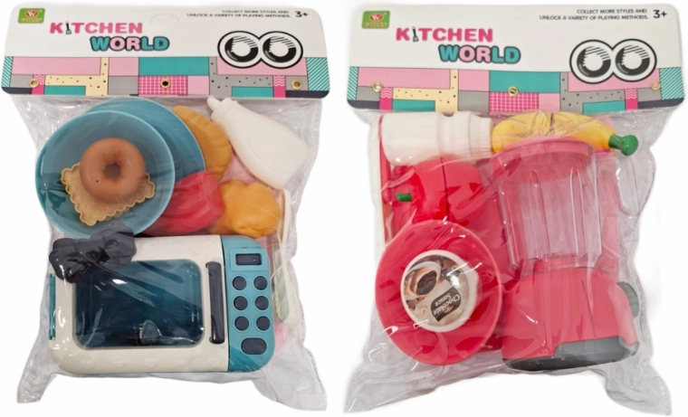 Set cuisine pour enfants avec micro-ondes ou mixeur et accessoires