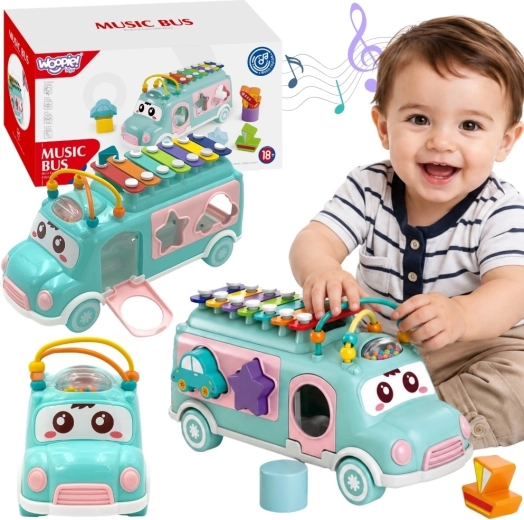 Voiture musicale avec trieur de formes et xylophone WOOPIE BABY