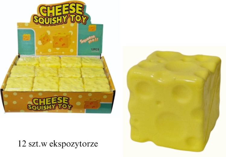 Balle antistress à presser en forme de fromage - 1 pièce