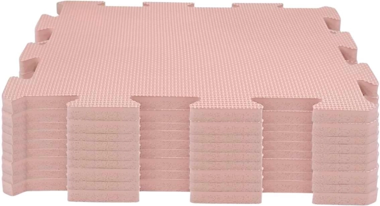 Tapis de jeu en mousse NIDO NIDO puzzle taupe pink (9 pièces)
