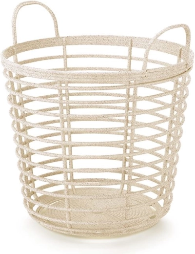 Panier avec poignées Zanzi Basket Eco Wood 37,4 cm – crème