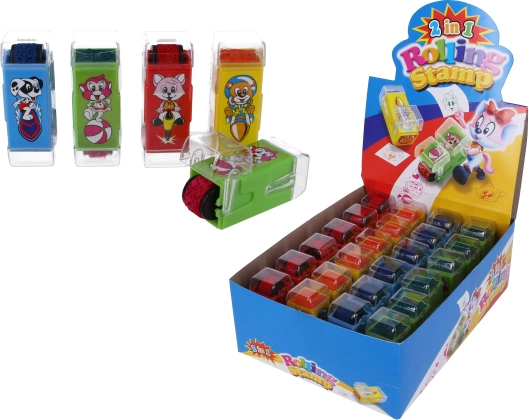 Tampon 2-en-1 pour enfants – tampon et roller avec des animaux