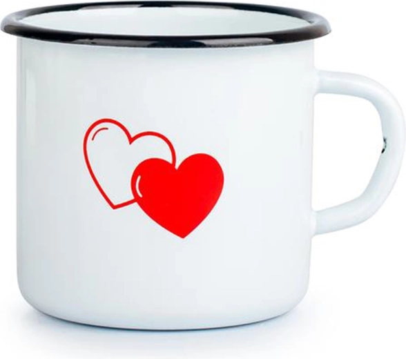 Mug émaillé avec cœur 8 cm