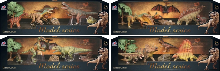 Monde des dinosaures – set de figurines de dinosaures, 4 types