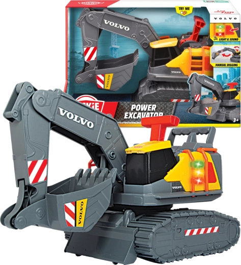 Dickie Toys VOLVO pelleteuse de chantier avec lumières et sons 30 cm