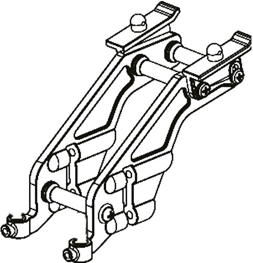 Support d’aileron arrière Jamara BL8 - 1 pièce