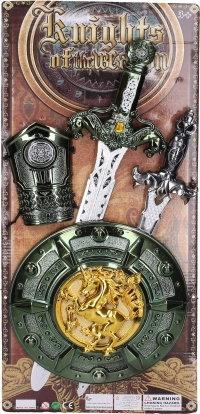 Ensemble de chevalier avec épée médiévale