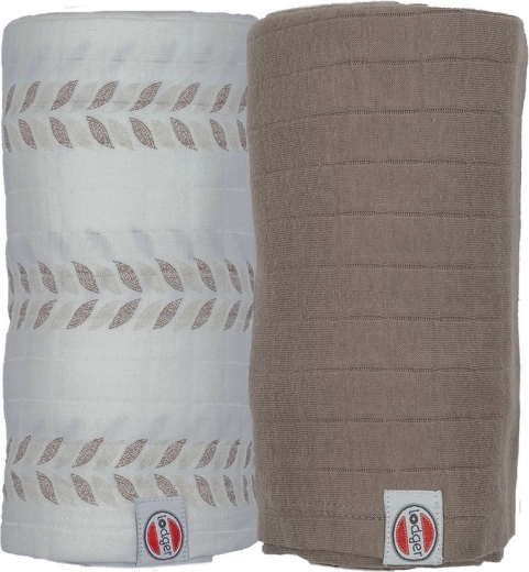 Lodger swaddler Solid matcha lot de 2 pcs 110 x 110 cm birch/buffalo