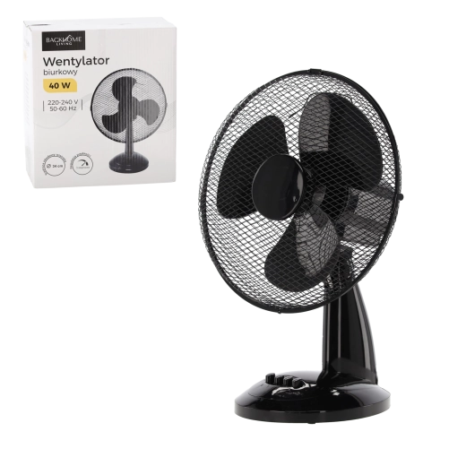 Ventilateur de table 40 W noir