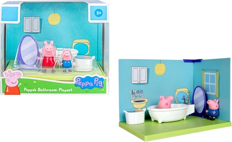 Peppa Pig set de salle de bain avec 2 figurines