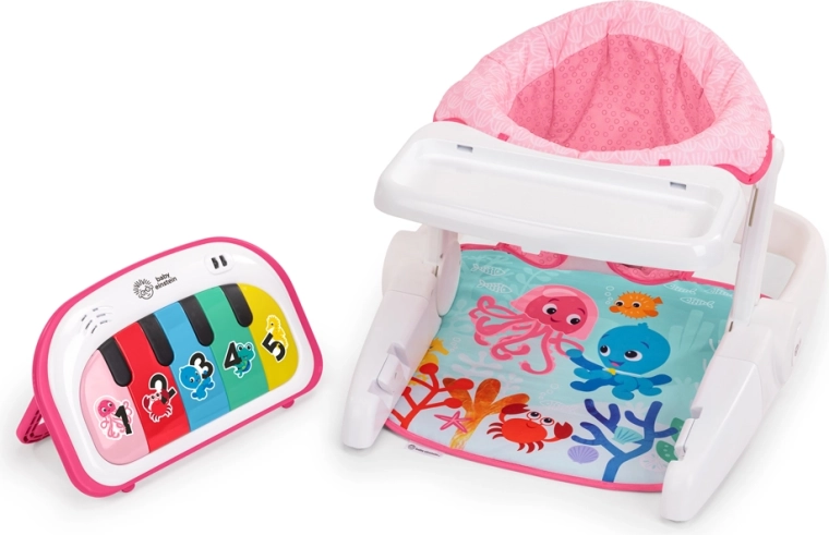 Siège interactif Baby Einstein 4-en-1 Tappin' Tunes Learn-to-Sit rose