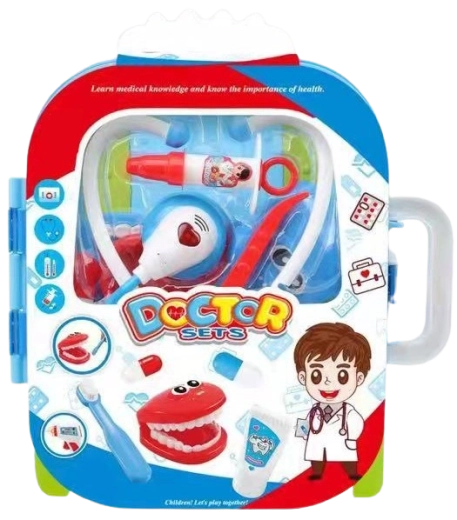 Valisette de docteur à roulettes pour enfants avec stéthoscope