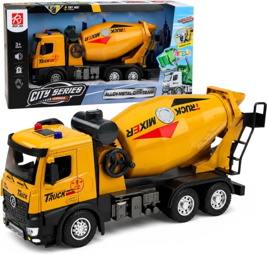 Camion malaxeur de chantier avec cabine en métal, lumières et sons 1:12 - 1 pièce