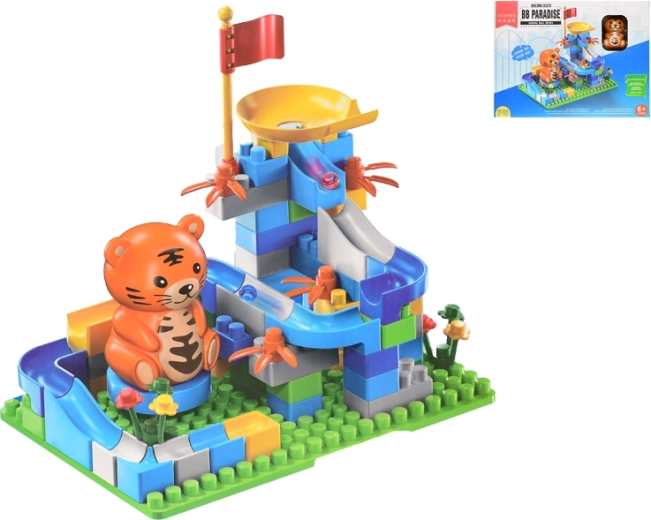 Kit de construction avec piste et animal, 87 pièces