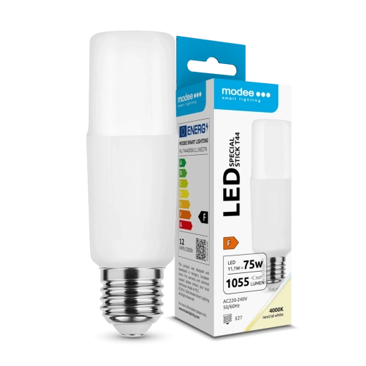 Ampoule LED Modee Lighting Stick T44 11,1 W E27, blanc neutre, 1055 lm