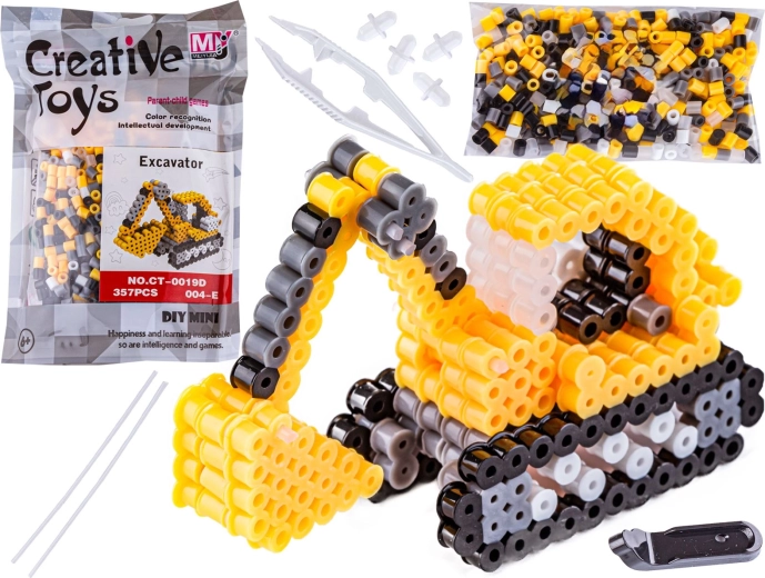 Perles à repasser 3D – pelleteuse en sachet