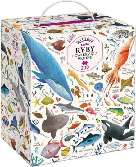 Puzzle Puzzlove CzuCzu – poissons et animaux marins, 200 pièces