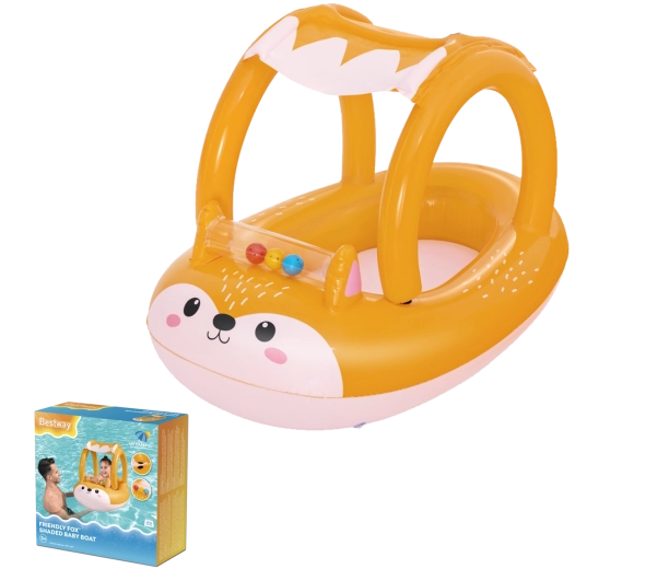Bateau gonflable Bestway pour enfants Friendly Fox avec pare-soleil