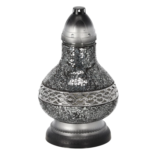 Lampion vitrail en verre Carafe petite, argenté