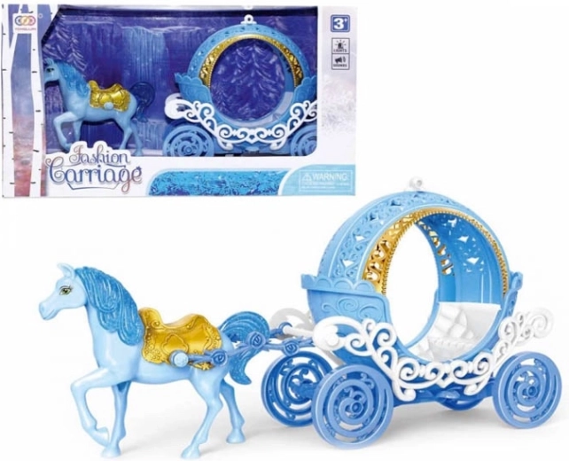 Carrosse magique avec cheval avec lumières et mélodie